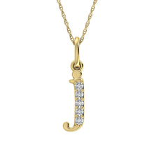 Diamond 1/20 Ct.Tw. Letter J Pendant in 10K Yellow Gold