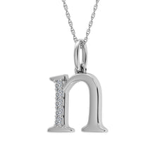 Diamond 1/20 Ct.Tw. Letter N Pendant in 10K White Gold
