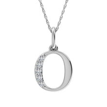 Diamond 1/20 Ct.Tw. Letter O Pendant in 10K White Gold