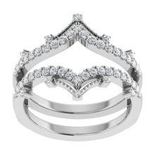 Diamond 1/3 Ct.Tw. Chevron Guard Ring in 14K White Gold
