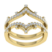 Diamond 1/3 Ct.Tw. Chevron Guard Ring in 14K Yellow Gold