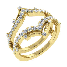 Diamond 1/3 Ct.Tw. Chevron Guard Ring in 14K Yellow Gold