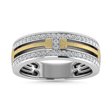 Diamond 1/2 Ct.Tw. Mens Fashion Ring in 14K Two Tone