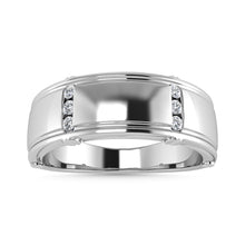 Diamond 1/10 Ct.Tw. Mens Band in 14K White Gold