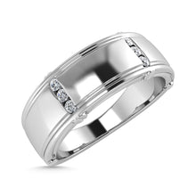 Diamond 1/10 Ct.Tw. Mens Band in 14K White Gold