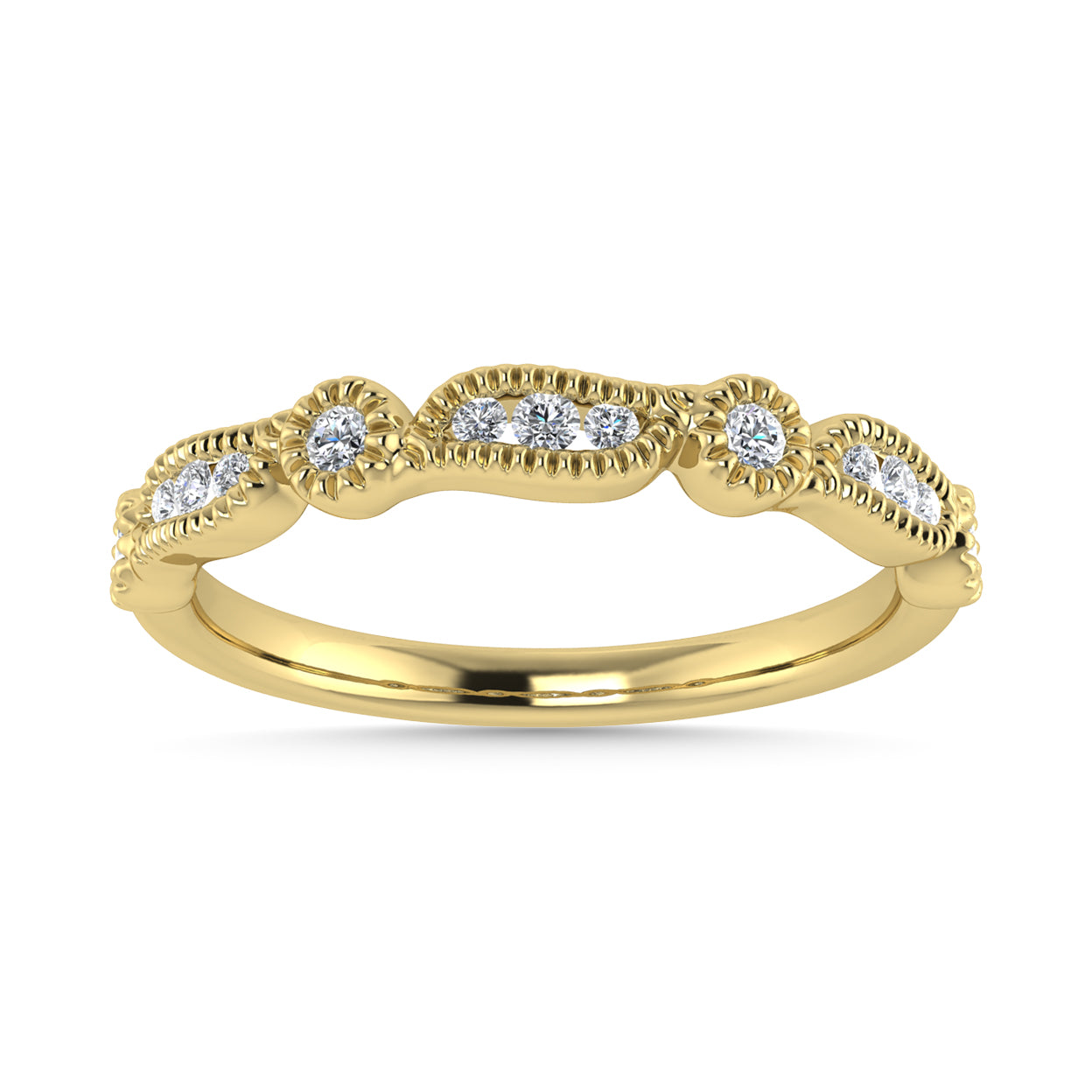 Diamond 1/6 Ct.Tw. Stackable Band in 14K Yellow Gold