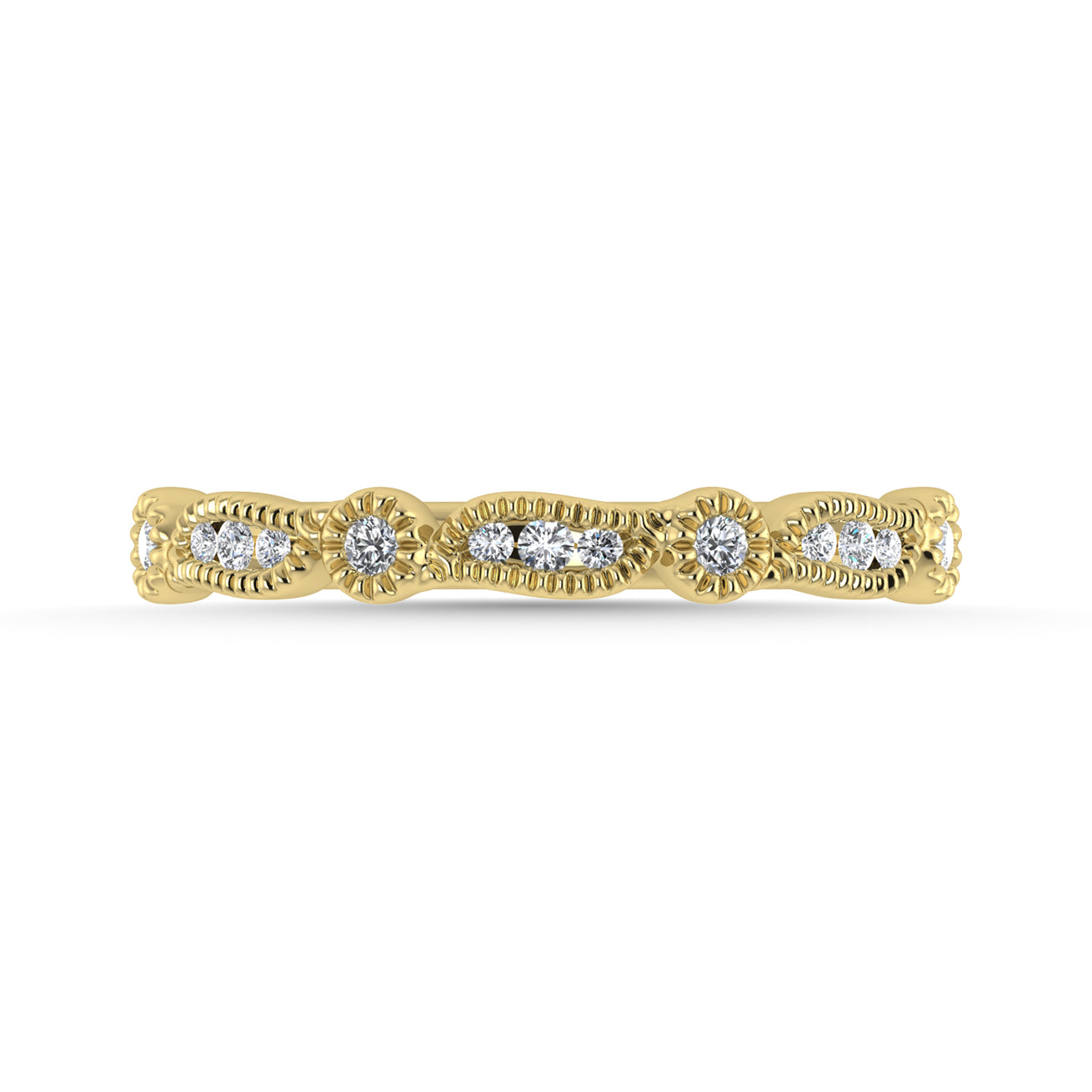 Diamond 1/6 Ct.Tw. Stackable Band in 14K Yellow Gold