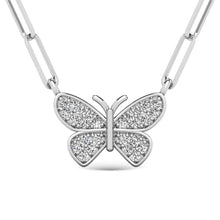 Diamond 1/10 Ct.Tw. Butterfly Pendant in 925 Silver