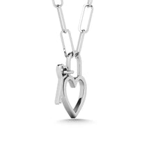 Diamond 1/20 Ct.Tw. Lock and Key Pendant in 925 Silver