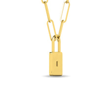 Diamond 1/5 Ct.Tw. Lock Pendant in 10K Yellow Gold