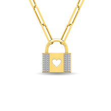 Diamond 1/8 Ct.Tw. Lock Pendant in 10K White Gold