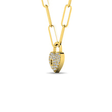 Diamond 1/8 Ct.Tw. Lock Pendant in 10K Yellow Gold