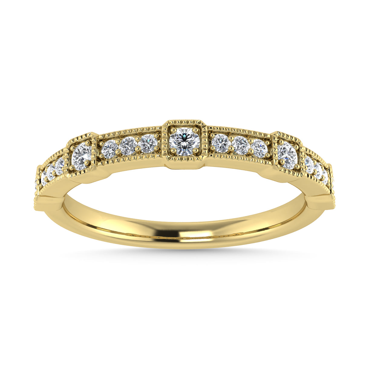 Diamond 1/6 Ct.Tw. Stackable Band in 14K Yellow Gold