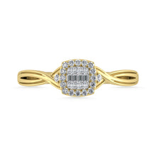 Diamond 1/6 Ct.Tw. Promise Ring in 10K Yellow Gold