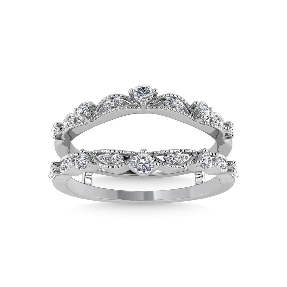 Diamond 1/5 Ct.Tw. Guard Ring in 10K White Gold
