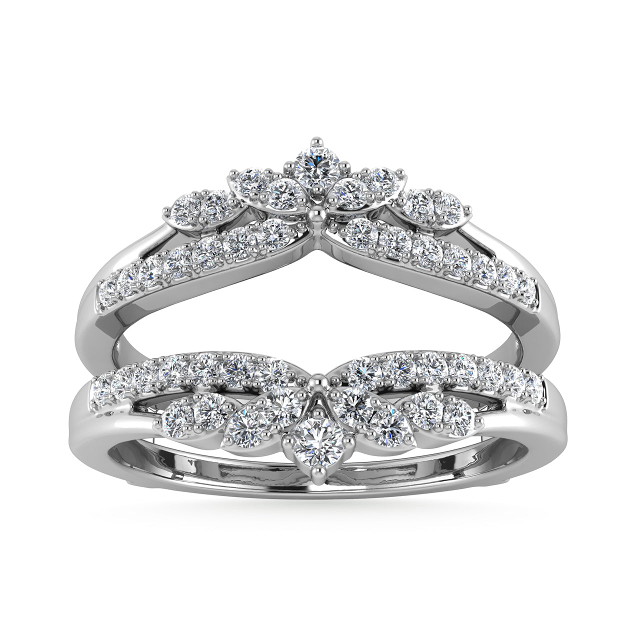Diamond 1/4 Ct.Tw. Guard Ring in 10K White Gold