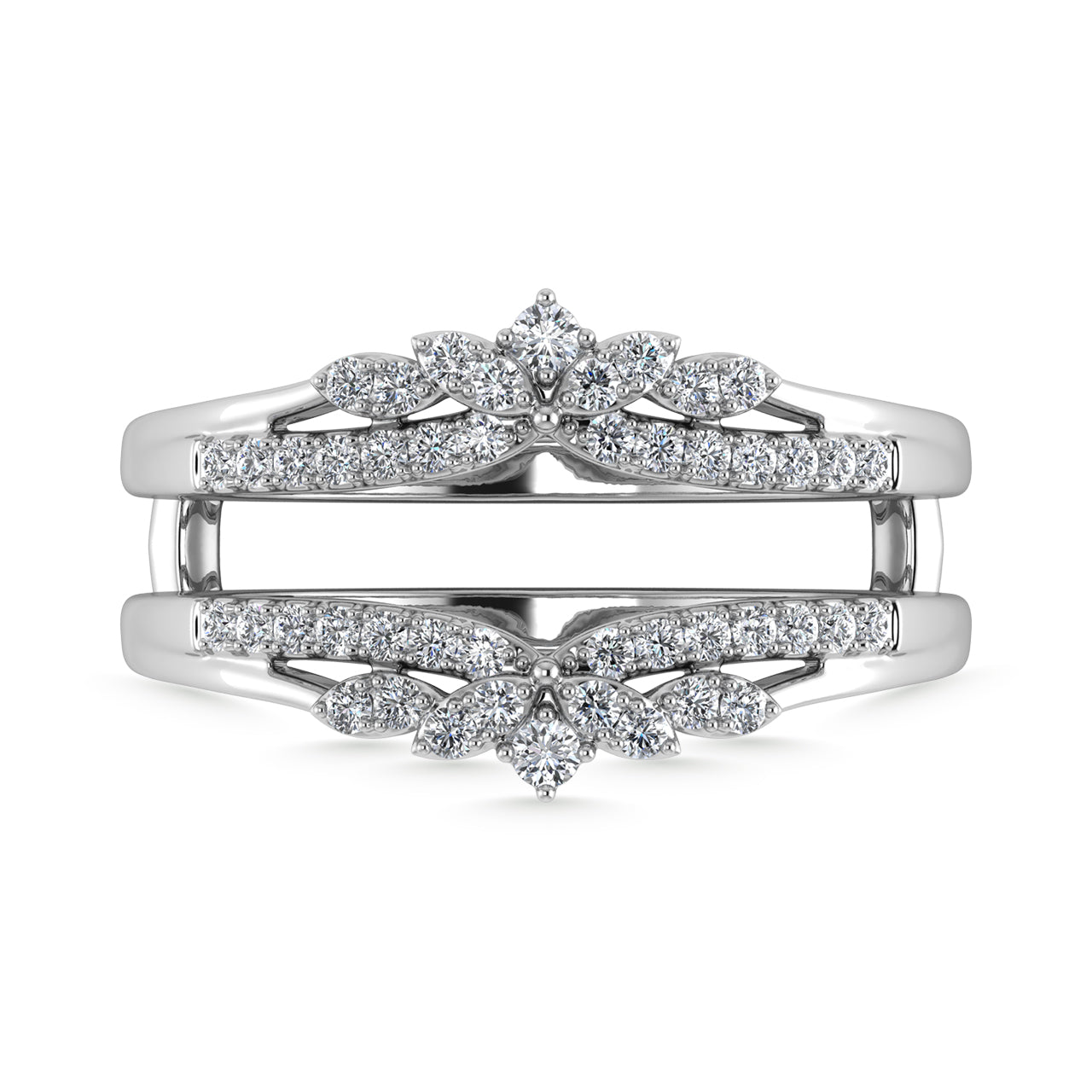 Diamond 1/4 Ct.Tw. Guard Ring in 10K White Gold