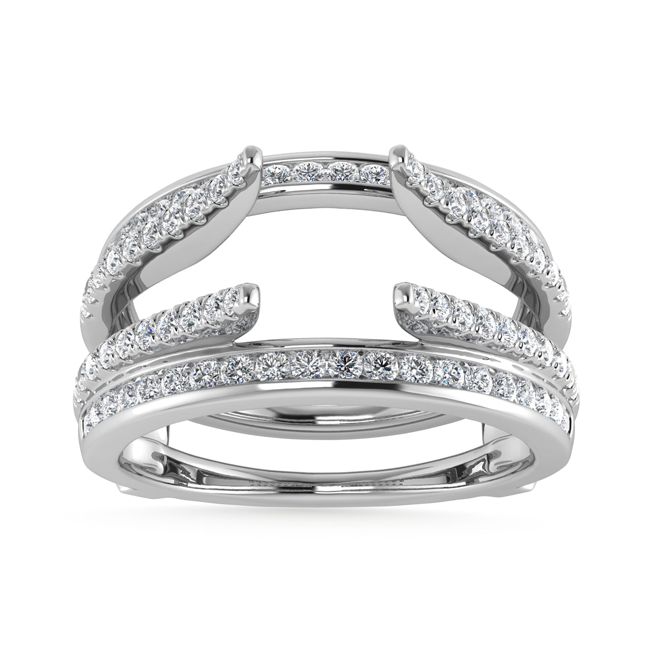 Diamond 1/3 Ct.Tw. Guard Ring in 10K White Gold