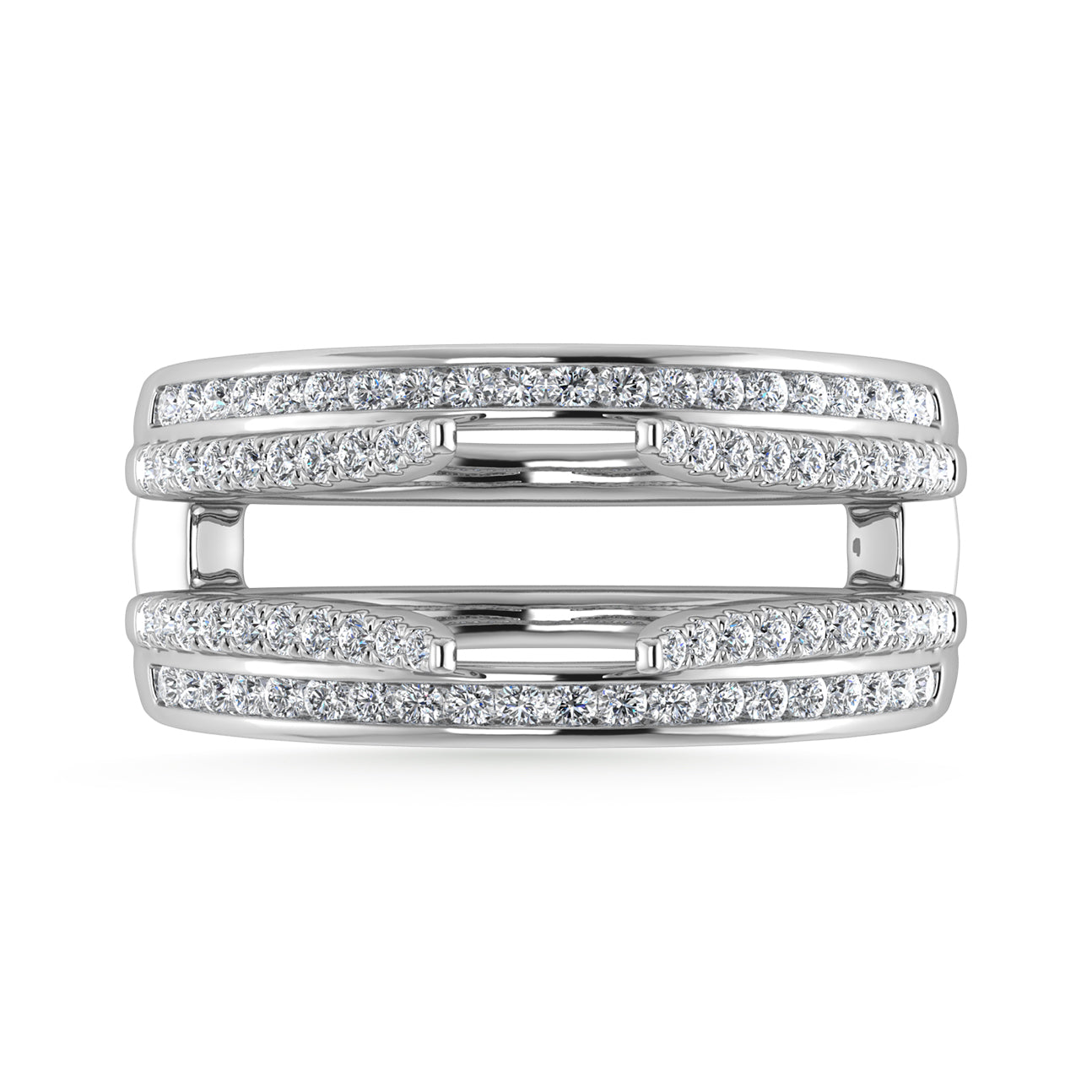 Diamond 1/3 Ct.Tw. Guard Ring in 10K White Gold