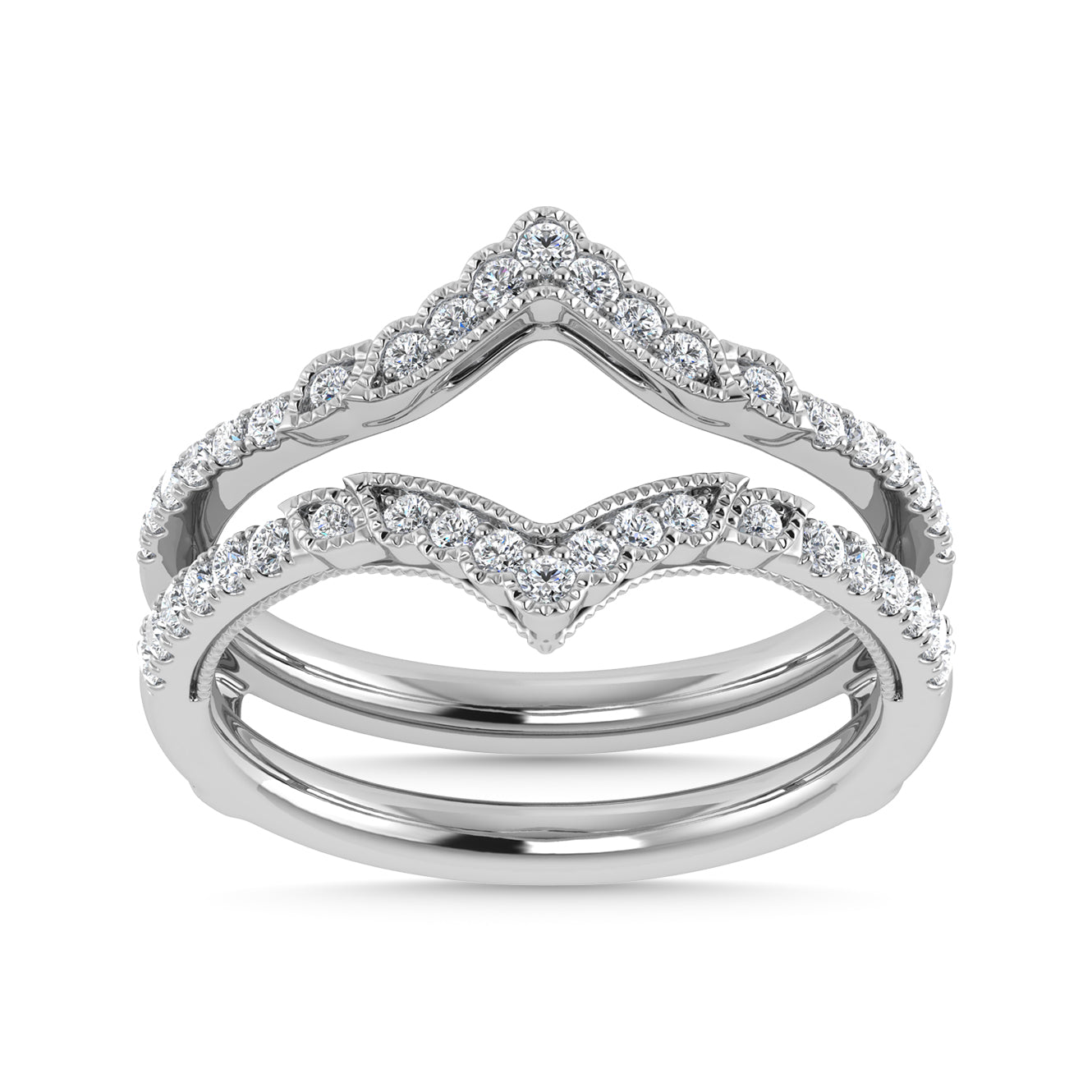 Diamond 3/8 Ct.Tw. Guard Ring in 14K White Gold