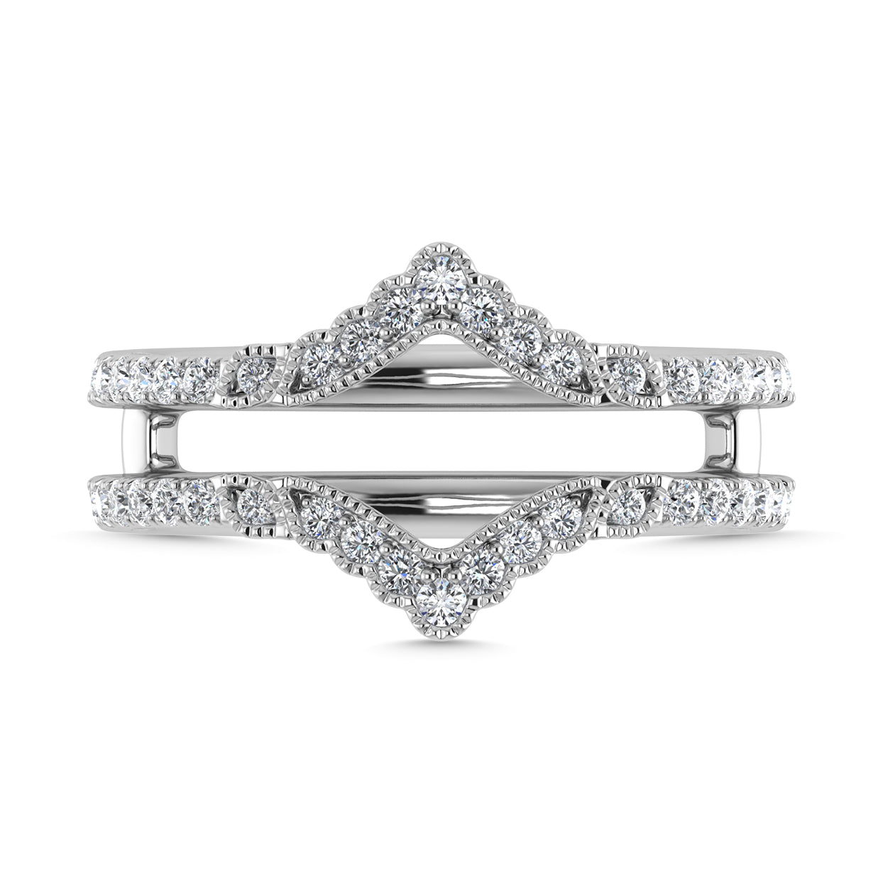 Diamond 3/8 Ct.Tw. Guard Ring in 14K White Gold