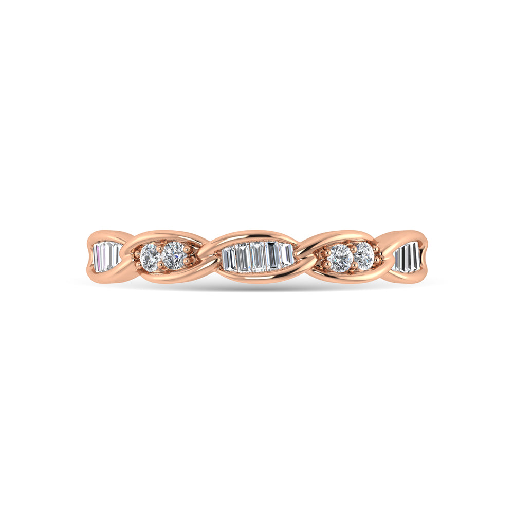 10K Rose Gold Diamond 1/5 Ct.Tw. Stackable Ring