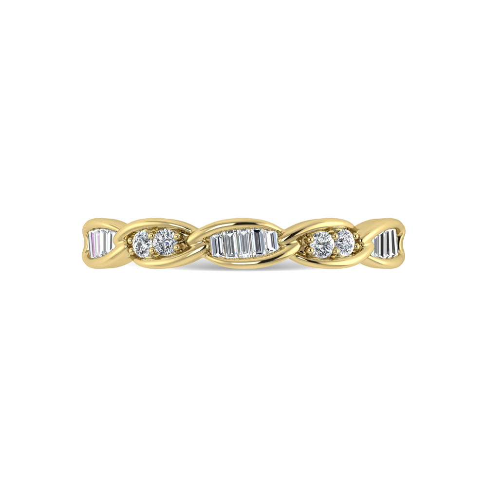 10K Yellow Gold Diamond 1/5 Ct.Tw. Stackable Ring