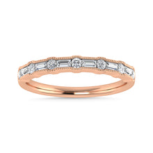 Diamond 1/4 Ct.Tw. Ladies Wedding Band in 14K Rose Gold