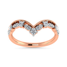 Diamond 1/5 Ct.Tw. Chevron Band in 10K Rose Gold