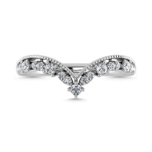 Diamond 1/5 Ct.Tw. Chevron Band in 10K White Gold