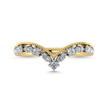 Diamond 1/5 Ct.Tw. Chevron Band in 10K Yellow Gold
