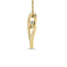 Diamond 1/6 Ct.Tw. Heart Pendant in 10K Yellow Gold