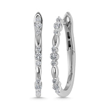 Diamond 3/8 Ct.Tw. Hoop Earrings in 10K White Gold