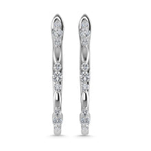 Diamond 3/8 Ct.Tw. Hoop Earrings in 10K White Gold