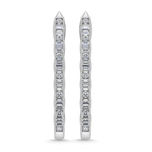 Diamond 1/2 Ct.Tw. Hoop Earrings in 10K White Gold