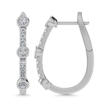 Diamond 3/4 Ct.Tw. Hoop Earrings in 10K White Gold