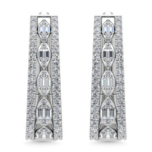 Diamond 1 Ct.Tw. Hoop Earrings in 14K White Gold