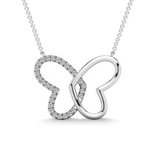 Diamond 1/10 Ct.Tw. Butterfly Pendant in 10K White Gold