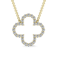 Diamond 1/3 Ct.Tw. Clover Pendant in 10K Yellow Gold