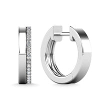 Diamond 1/6 Ct.Tw. Hoop Earrings in 10K White Gold