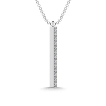 Diamond 1/20 Ct.Tw. Bar Pendant in 10K White Gold
