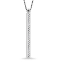 Diamond 1/20 Ct.Tw. Bar Pendant in 10K White Gold