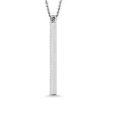 Diamond 1/20 Ct.Tw. Bar Pendant in 10K White Gold