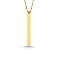 Diamond 1/20 Ct.Tw. Bar Pendant in 10K Yellow Gold