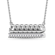 Diamond 1/5 Ct.Tw. Bar Necklace in 10K White Gold