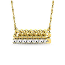 Diamond 1/5 Ct.Tw. Bar Necklace in 10K Yellow Gold
