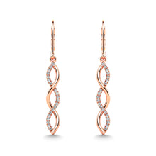 10K Rose Gold Diamond 1/6 Ct.Tw. Fashion Earrings