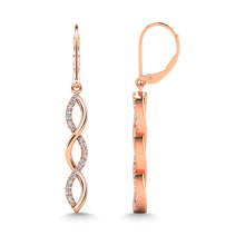 10K Rose Gold Diamond 1/6 Ct.Tw. Fashion Earrings