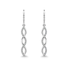 10K White Gold Diamond 1/20 Ct.Tw.  Fashion Earrings
