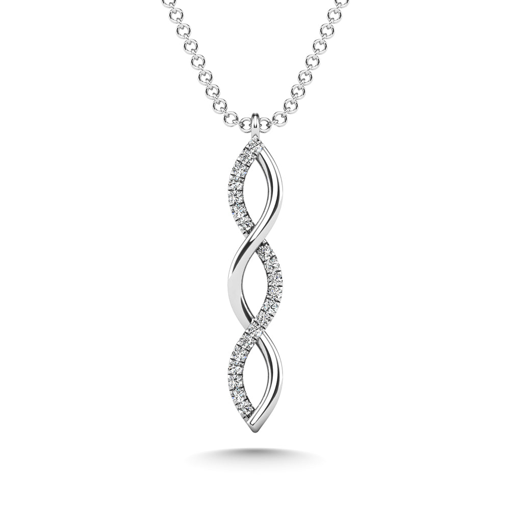 10K White Gold Diamond 1/20 Ct.Tw. Fashion Pendant